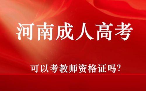 河南成人高考可以考教师资格证吗